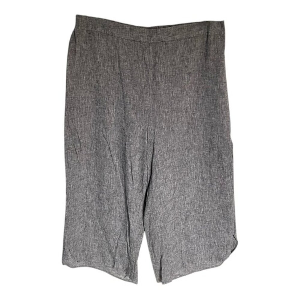 Cynthia Rowley Gray Linen Blend Capri Pants Size 2X 47806